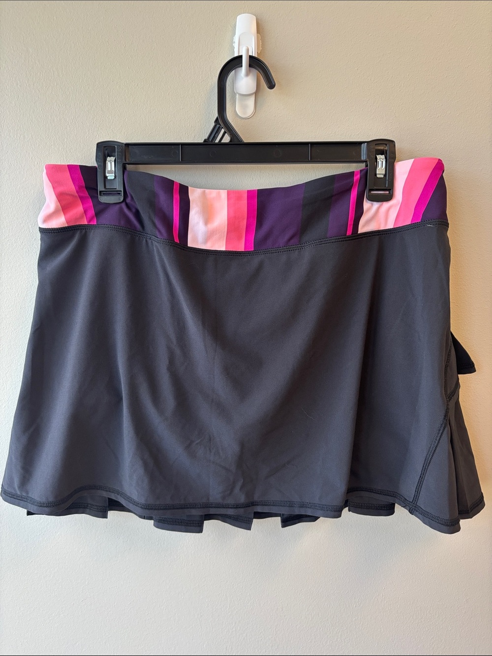 Lululemon Black Skirt with Pink & Purple Stripe Waistband